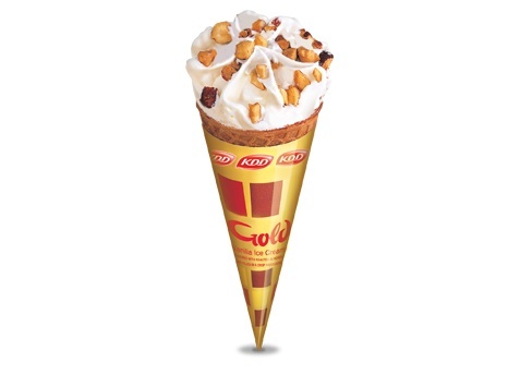 Ice Cream Vanilla Gold Cone