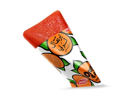 Orange Water Ice Lolly